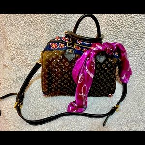 Custom painted Authentic Louis Vuitton Speedy 30 Bandouliere